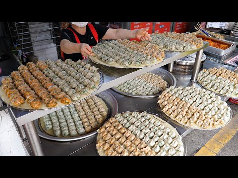 Видео: потрясающее мастерство мастера пельменей! составляет 6000 штук в день. / Korean street food