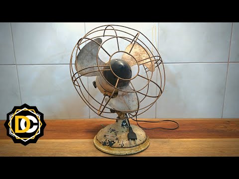 Видео: Антикварный вентилятор для сломанного стола 1960 года - Реставрация - МастерскаяDC