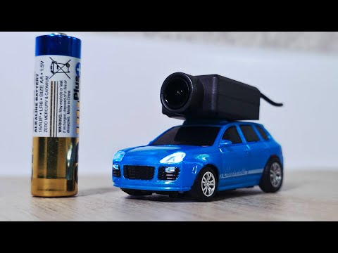 Видео: FPV машинка с камерой размером с батарейку.