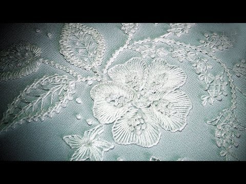 Видео: Embroidery:White work  | Белая Вышивка |