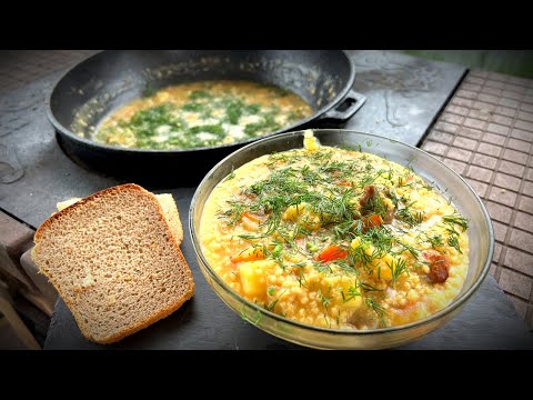 Видео: Полевая кухня - КУЛЕШ. Вкусная Каша из пшена за копейки.