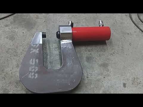 Видео: Струбцина с гидровозвратом специальная.