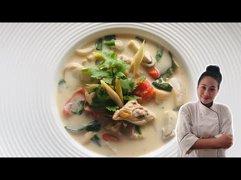 Видео: Легкий Том Кха Гай • Лучший рецепт супа Том Кха Гай (Том Кха Гай) Еда тайского шеф-повара