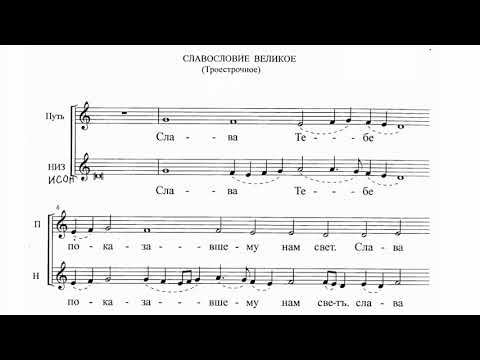 Видео: Великое славословие (Троестрочие)