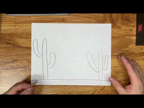 Видео: Как нарисовать Кактусы Легко Рисуем Для Детей