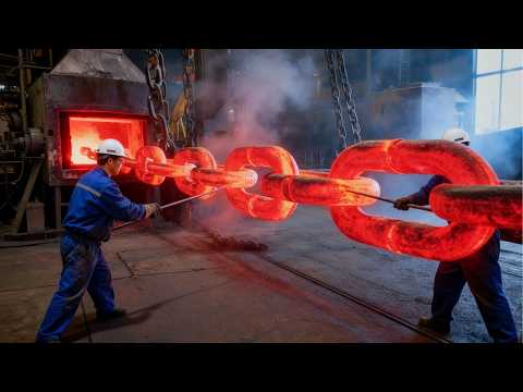 Видео: Как делают самые прочные якорные цепи в мире | by @Satisfyingtech116