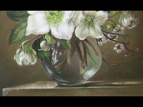 Видео: Уроки живописи. Натюрморт с цветами  Часть 4