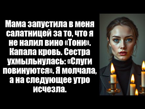 Видео: На семейном ужине мама запустила мне в лицо миской за то, что я отказался налить вино моей сестре.