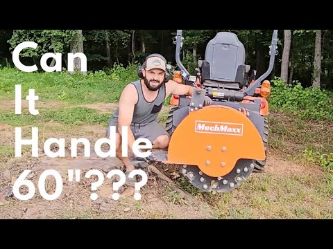 Видео: Измельчитель пней MechMaxx против 60-дюймового пня. Кто победит?