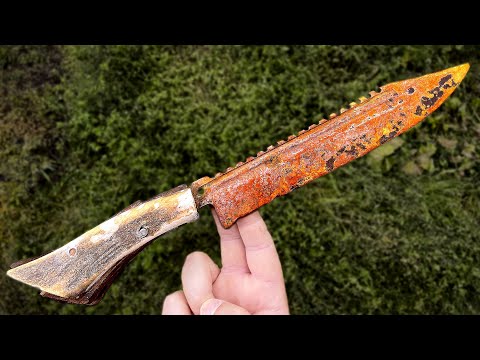 Видео: Реставрация ржавого охотничьего ножа