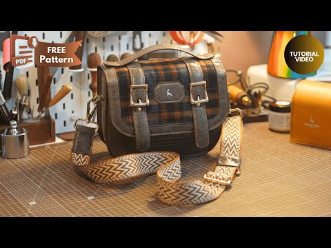 Видео: [Кожаное ремесло] походная сумка 4K / Бесплатный выкройка