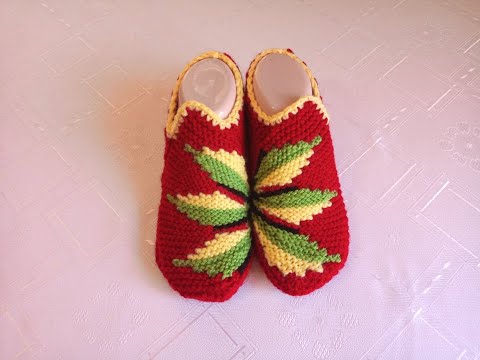 Видео: Плетени Терлици #72 - (Knitted Slippers) (Тапочки спицами) (Patik) (Pantufas passo a passo