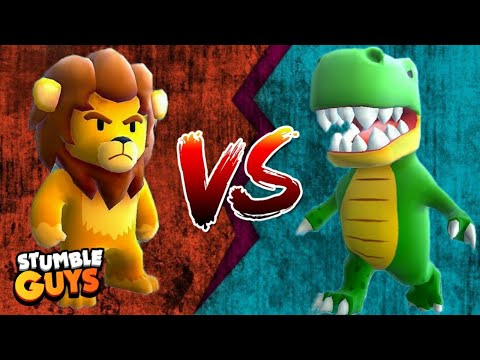 Видео: ЛЬВЫ ПРОТИВ ДИНОЗАВРОВ В СТАМБЛ ГАЙС Lions vs Dinosaurs in Stumble Guys 2023
