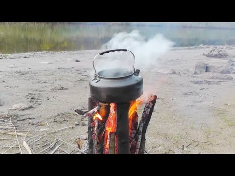 Видео: Про алюминиевый походно-туристический чайник для костра (костровой)