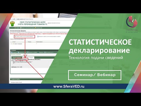 Видео: Подача статформы при торговле со странами ЕАЭС