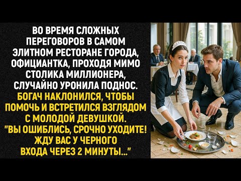 Видео: Во время сложных переговоров в самом элитном ресторане города, официантка, проходя мимо столика