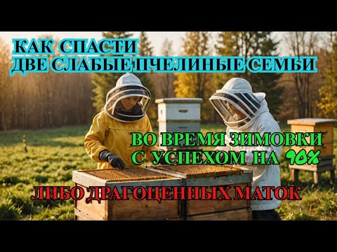 Видео: Как СПАСТИ ДВЕ СЛАБЫЕ ПЧЕЛИНЫЕ СЕМЬИ И УЛУЧШИТЬ ЭФФЕКТИВНОСТЬ ЗИМОВКИ НА 90% ДВЕ ХОРОШИЕ МАТКИ ✅☝️🐝