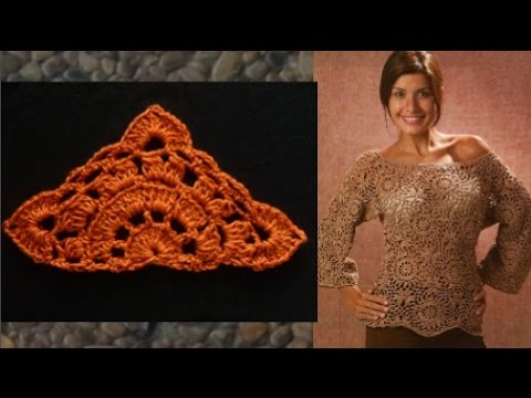 Видео: Половина мотива для ажурной кофты