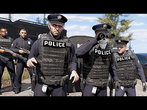 Видео: GTA 5 - Полиция👮Майкл, Франклин и Тревор спасают Ламара от банды Баллас! (Миссии полицейской исто...