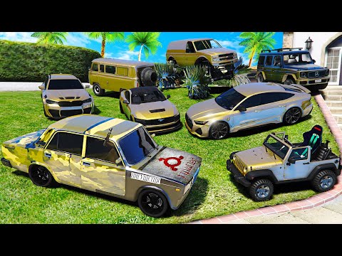 Видео: УГНАЛ КУЧУ ЗОЛОТЫХ ЧИТ ТАЧЕК И ОГРОМНУЮ МАШИНУ КОЛЮЧКУ У МАЖОРА ЗА 180 СЕКУНД! БИТВА ВОРОВ В ГТА 5!