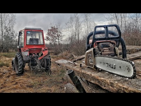 Видео: Трактор Т25 в парі з бензопилою STIHL 180! Дрова в селі потрібні завжди!