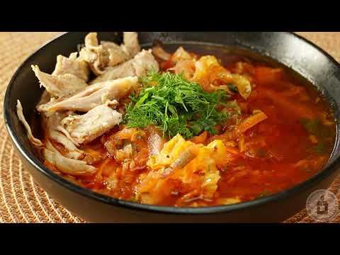 Видео: Попробуйте нежность на вкус! БОРЩ С КУРИЦЕЙ И ПЕКИНСКОЙ КАПУСТОЙ, НА КУРИНОМ БУЛЬОНЕ