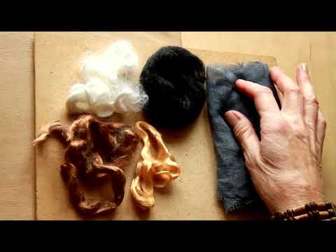 Видео: Валяние воротника с рисунком.