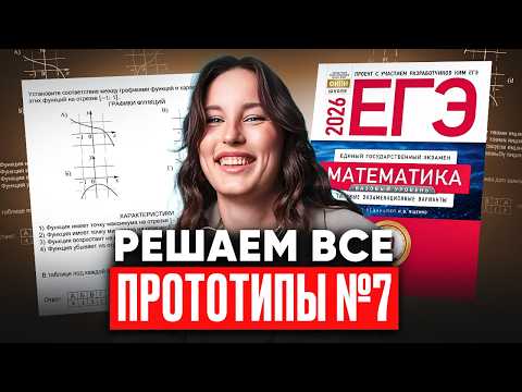 Видео: ВСЕ ГРАФИКИ и ПРОИЗВОДНЫЕ в ЕГЭ по базовой математике / Разбор ВСЕХ ПРОТОТИПОВ №7 из сборника Ященко
