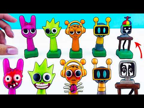 Видео: Лепим фигурки Sprunki Incredibox 🎵 Спрунки Лепка ОК