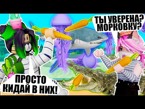 Видео: АКУЛЫ ТОЖЕ ЕДЯТ МОРКОВКУ? Roblox Zoo Tycoon