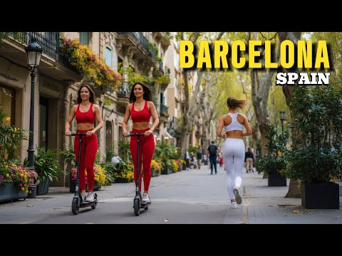 Видео: Барселона, Испания 4К Пешеходная экскурсия по прекрасному старому городу