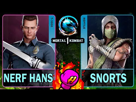 Видео: MK1 Nerf Ганс (Т-1000) против Снортса (РЕПТИЛИЯ)🥊Mortal Kombat 1🥊4K 60ᶠᵖˢ