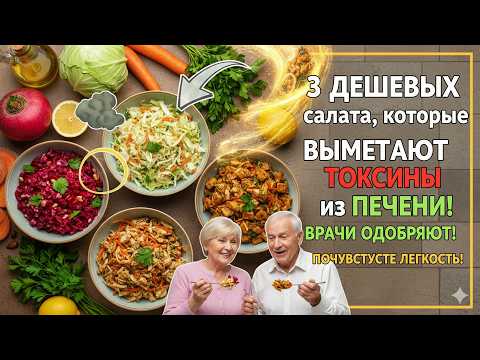 Видео: 3 ДЕШЕВЫХ салата, которые "ВЫМЕТАЮТ" токсины из печени. Врачи одобряют!