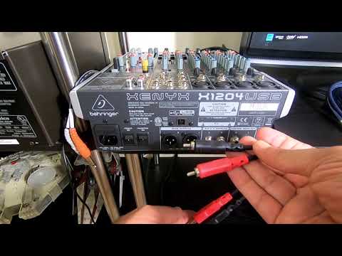 Видео: Как подключить основной выход звукового микшера Behringer Xenyx X1204 к домашнему аудиоресиверу