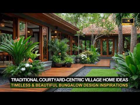 Видео: Традиционные деревенские дома с внутренним двориком: идеи дизайна бунгало, неподвластные времени ...