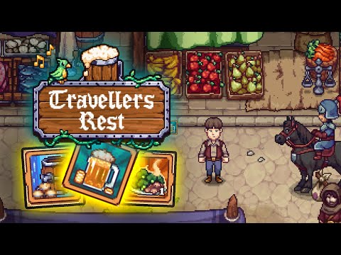 Видео: Travellers Rest - ЧИЛОВЫЙ СИМУЛЯТОР ТАВЕРНЫ. Travellers Rest прохождение и новая обнова с городом