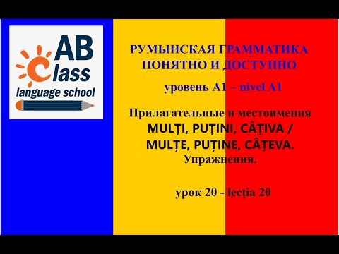 Видео: Урок 20. Прилагательные и местоимения MULȚI, PUȚINI, CÂȚIVA / MULȚE, PUȚINE, CÂȚEVA. Упражнения