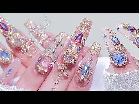 Видео: sub) Классический антикварный маникюр✨💗/🇰🇷Корейские ногти / Дизайн ногтей / ASMR