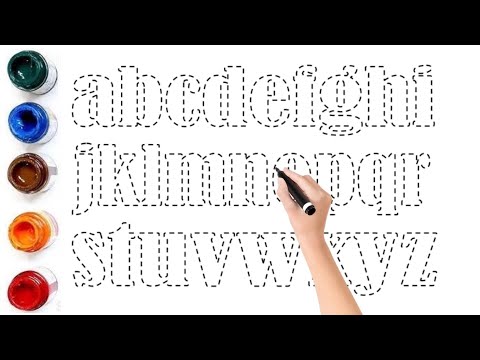 Видео: Как научиться рисовать и раскрашивать буквы алфавита от А до Я для малышей/Легкое пошаговое обвед...