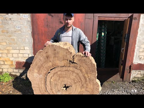 Видео: Столешница из гигантского спила