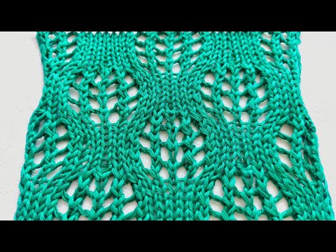 Видео: Стильный простой узор спицами для вязания джемперов,  палантинов