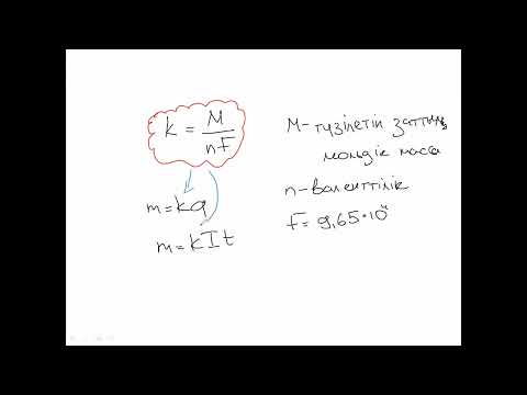 Видео: Электролиз үшін Фарадей заңы