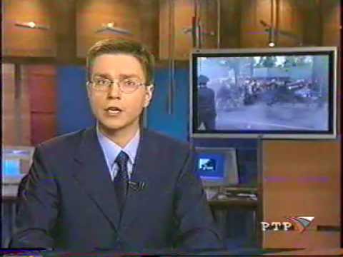Видео: Новости РТР 2002: Разгром центра Москвы футбольными фанатами