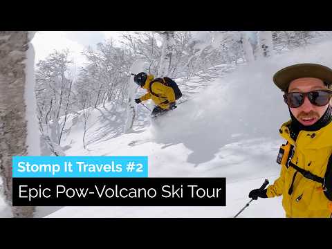 Видео: Эпический тур на лыжах по вулкану Пау в Японии | Stomp It Travels #2