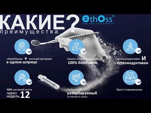 Видео: Использование костного материала Ethoss и немедленная нагрузка