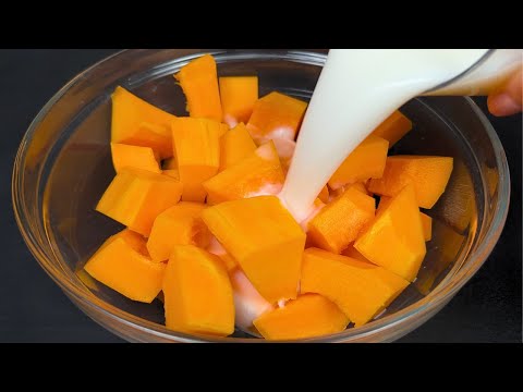 Видео: Взбейте молоко с тыквой! Самый вкусный домашний десерт за 5 минут! без выпечки!