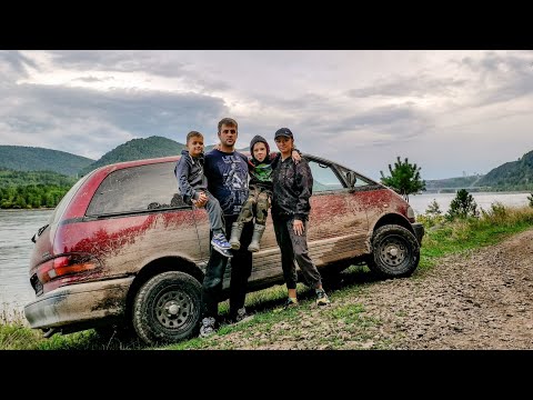 Видео: Off-road для Toyota Previa. Через Мининские столбы по линии ЛЭП до Дивногорска.