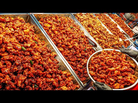 Видео: Корейская «кисло-сладкая курица», продающаяся 10 тонн в месяц!! - Корейская уличная еда