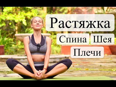 Видео: Растяжка: спина, плечи и шея | Мягкая тягучая йога на всё тело [Медленная йога для всех] YOGA ISLAND