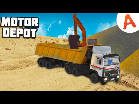 Видео: Везу Песок Строим Мост - Motor Depot (мобильные игры)